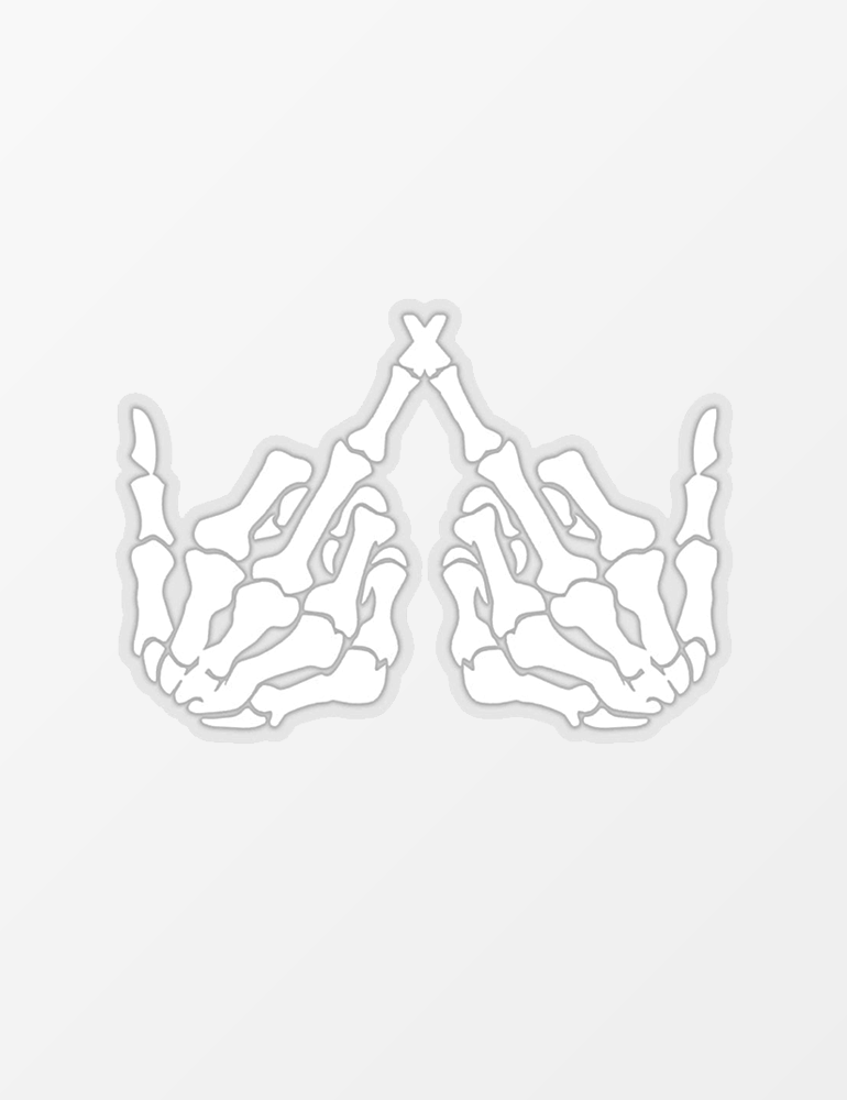 UNAVERAGE GANG "Middle Fingers" White Sticker