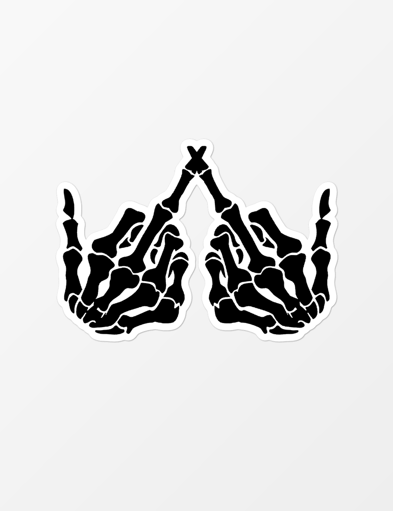 UNAVERAGE GANG "Middle Fingers" Black Sticker